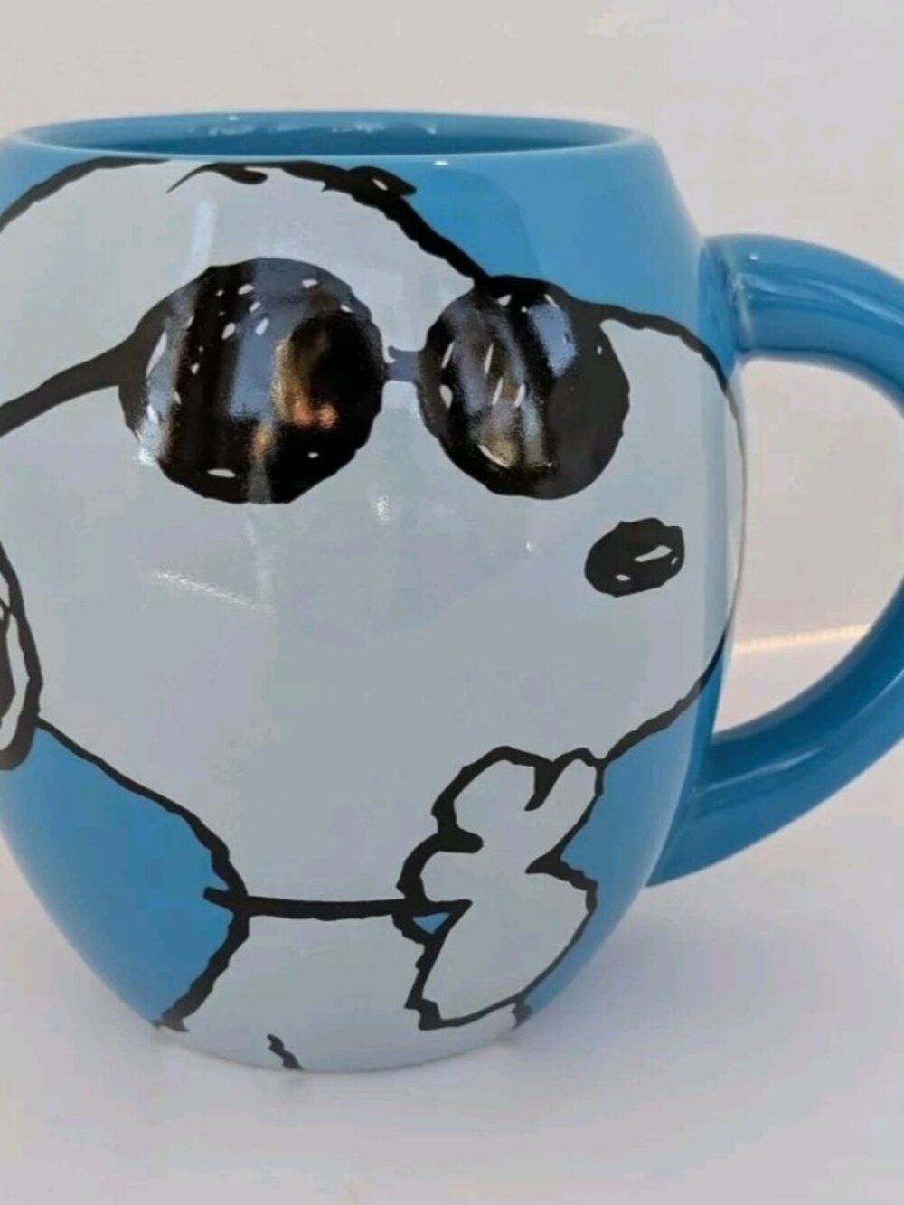 Peanuts Snoopy Joe Cool Coffee Mug Blue 18 oz Ceramic Collectible Cup